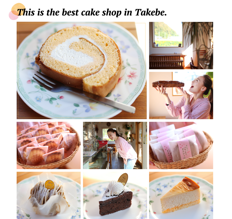 This is the best cake shop in Takebe.